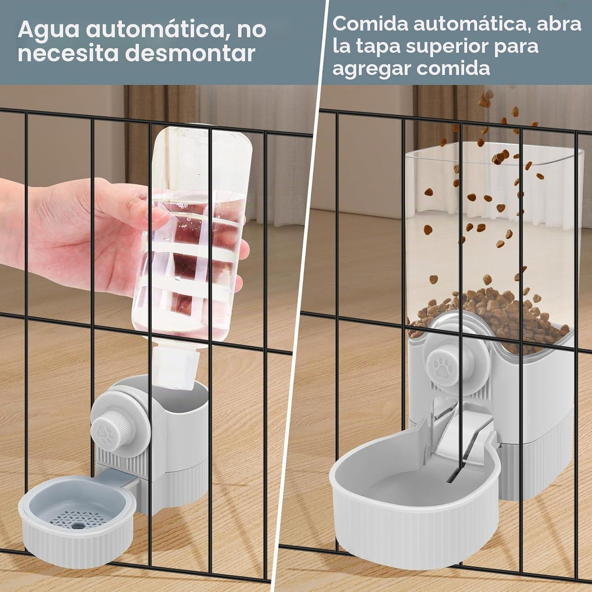Jaula colgante auto pequeño alimentador de mascotas conjunto para c...