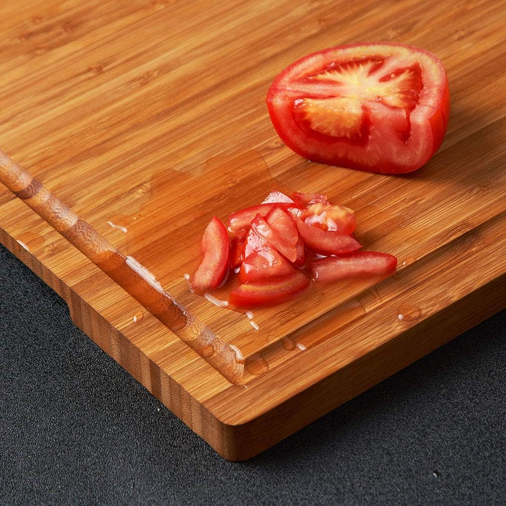Tablas de cortar de bambú de 24 x 18 pulgadas, bandeja para servir...