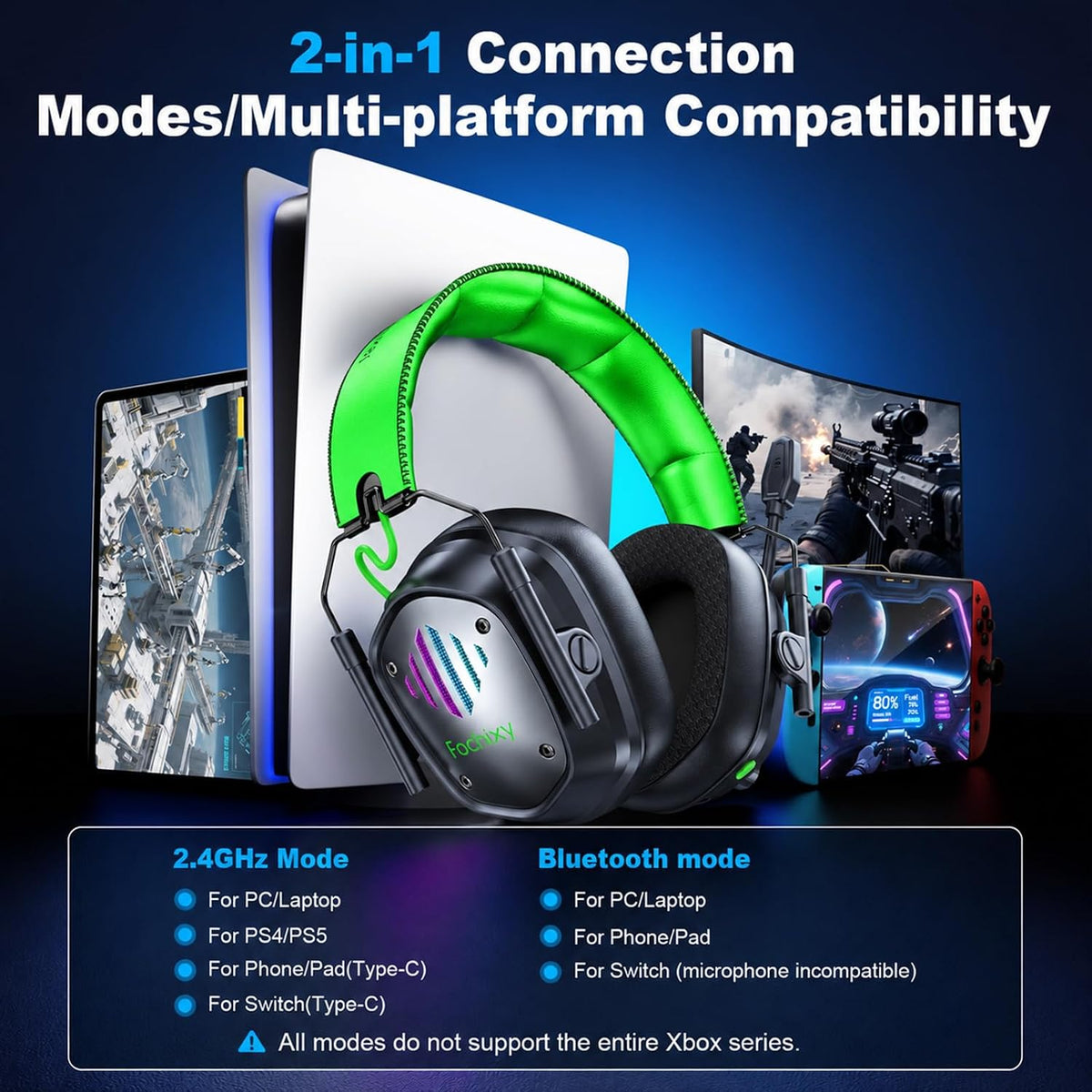 Fachixy FC200 Auriculares Gaming para PC para PS4, PS5, Switch, Xbo...