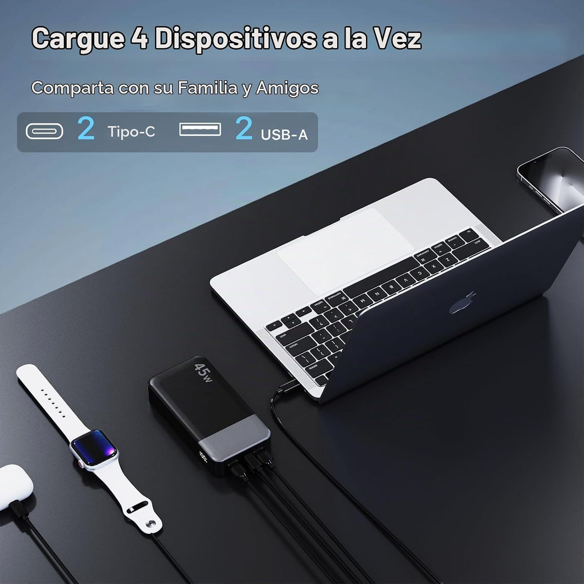 NOBIS Cargador portátil, banco de energía de 45 W 20000 mAh y 22.5...