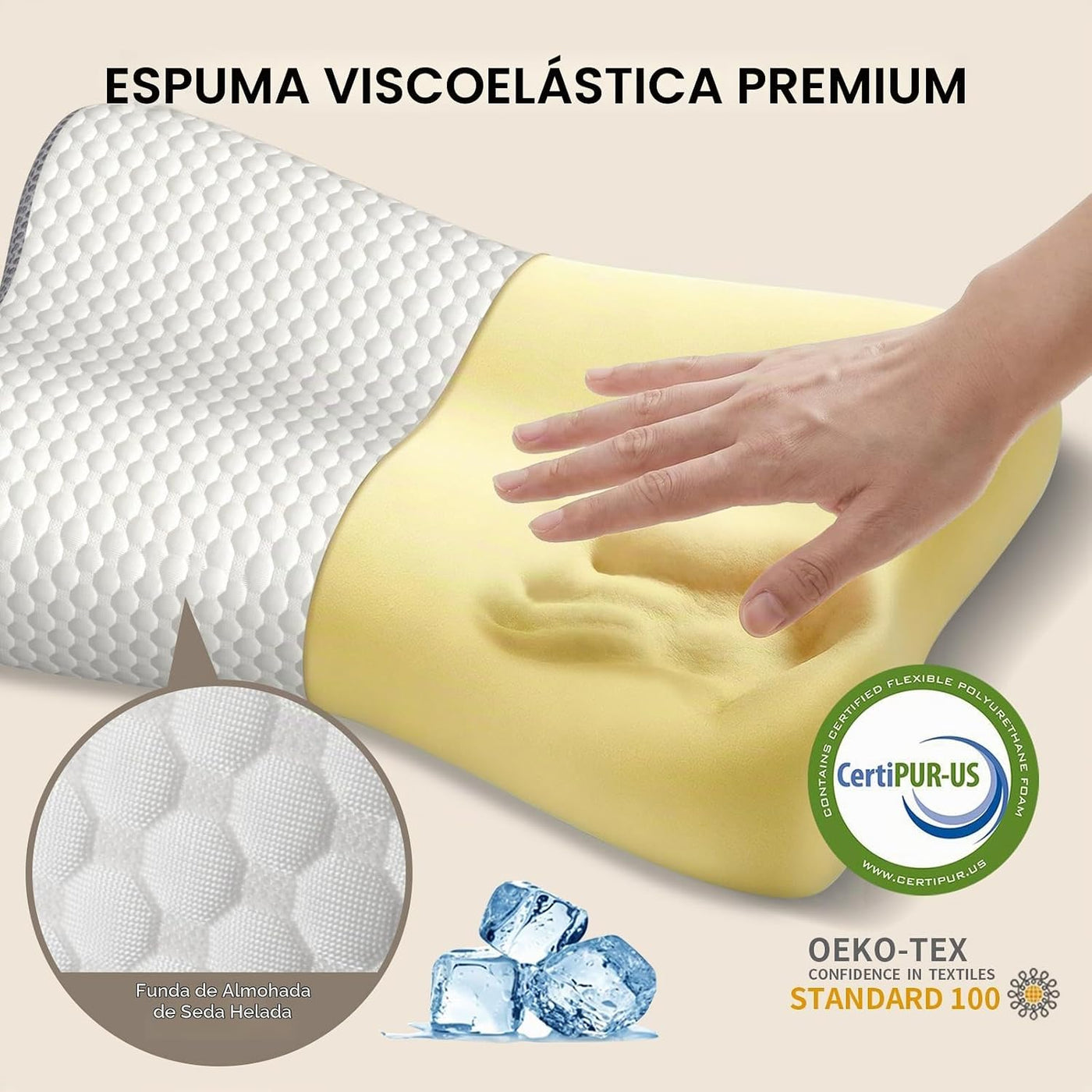 Almohada cervical para el cuello para aliviar el dolor, almohadas d...