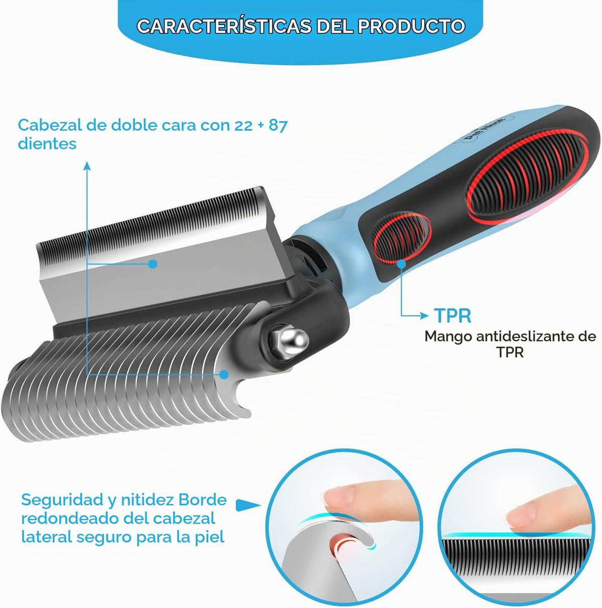 Cepillo para perros y gatos \u2013 Herramienta de aseo para mascota...