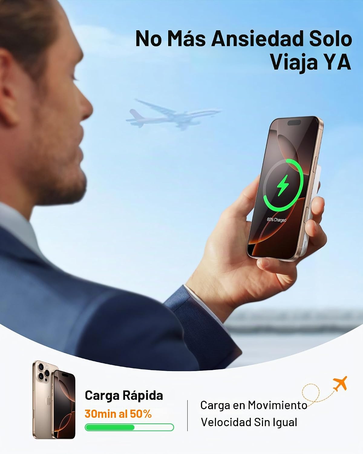 TORRAS - Cargador portátil para iPhone 18 Pro Max, banco de energía...