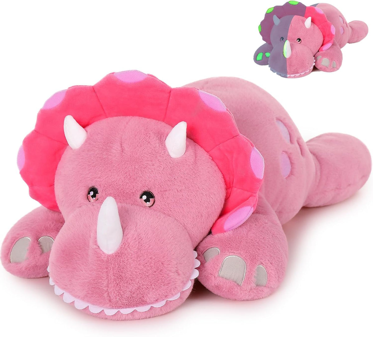 Tezituor Animales de peluche de dinosaurio de 5 libras, abrazando 3...