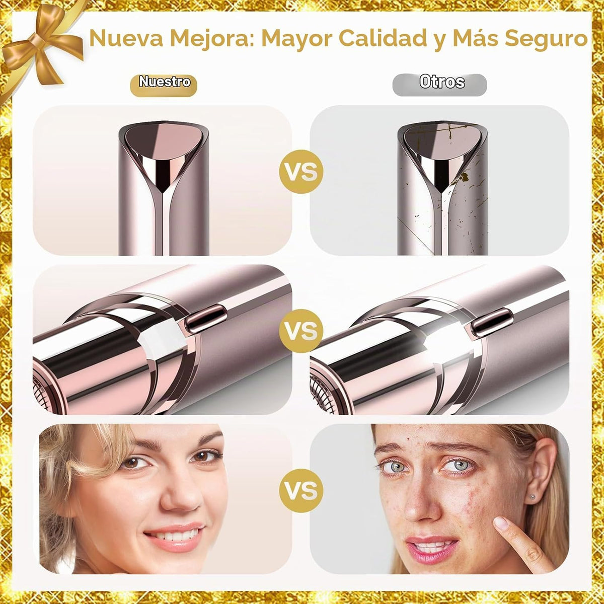 Removedor de vello facial para mujeres, dispositivo de depilación s...
