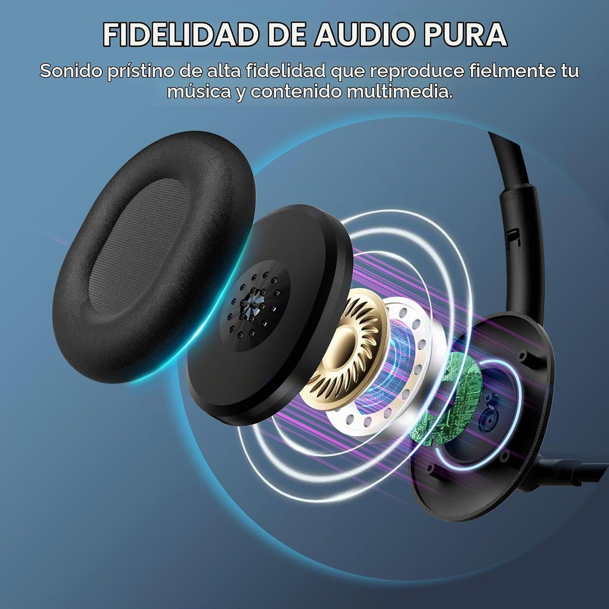 Auriculares USB con micrófono con cancelación de ruido, USB-C\/USB-...