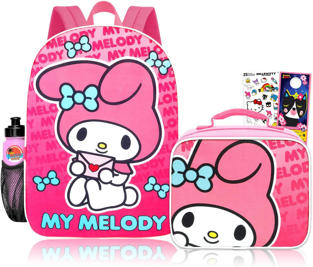 My Melody - Juego de mochila y lonchera \u2013 Paquete con mochila...