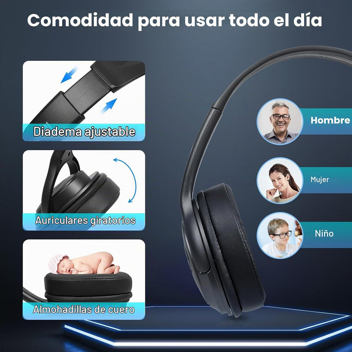 MAIRDI Auriculares USB con micrófono para PC, auriculares de comput...