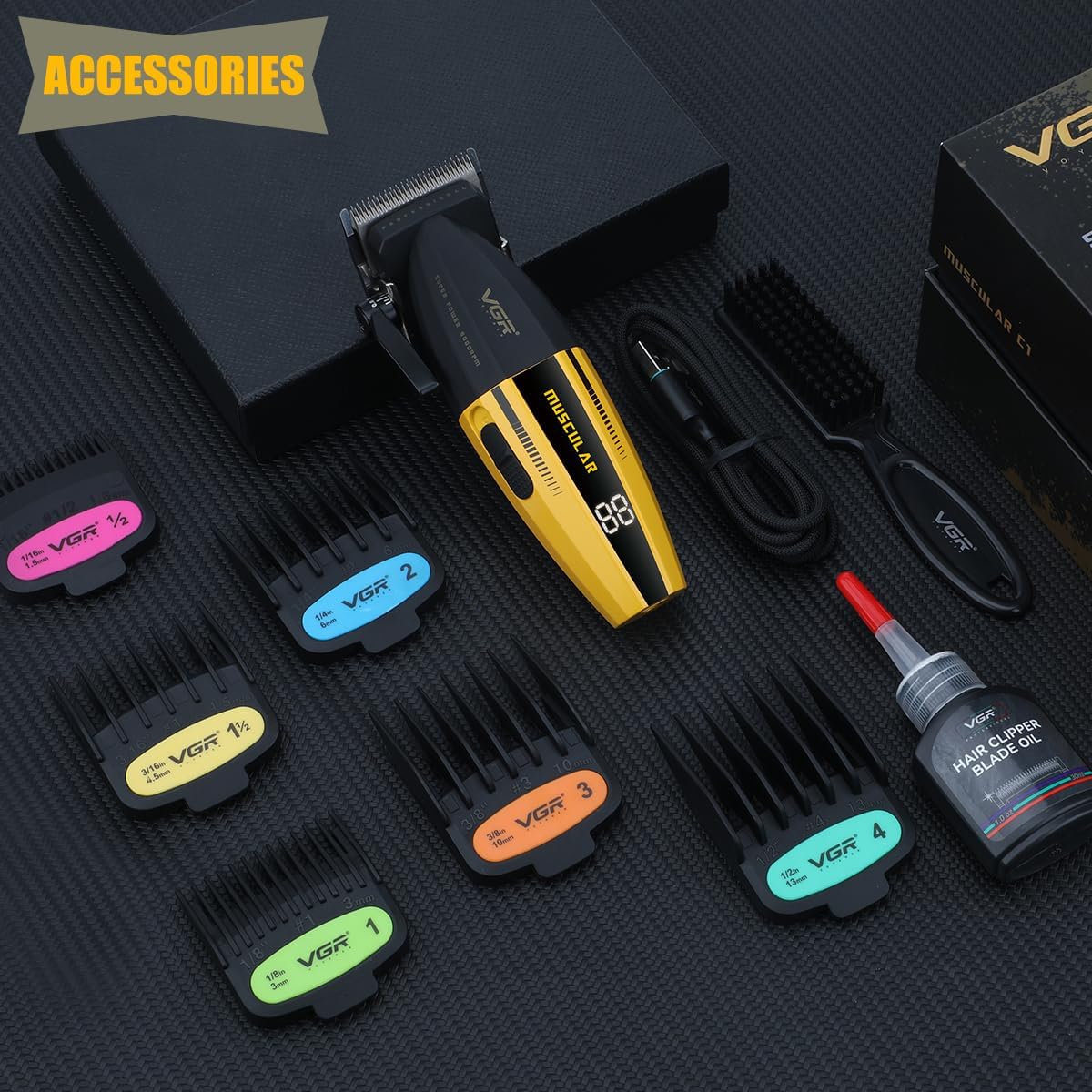VGR 285 Fresh Fade Cortapelos para Hombres, Cortauñas Profesionales...