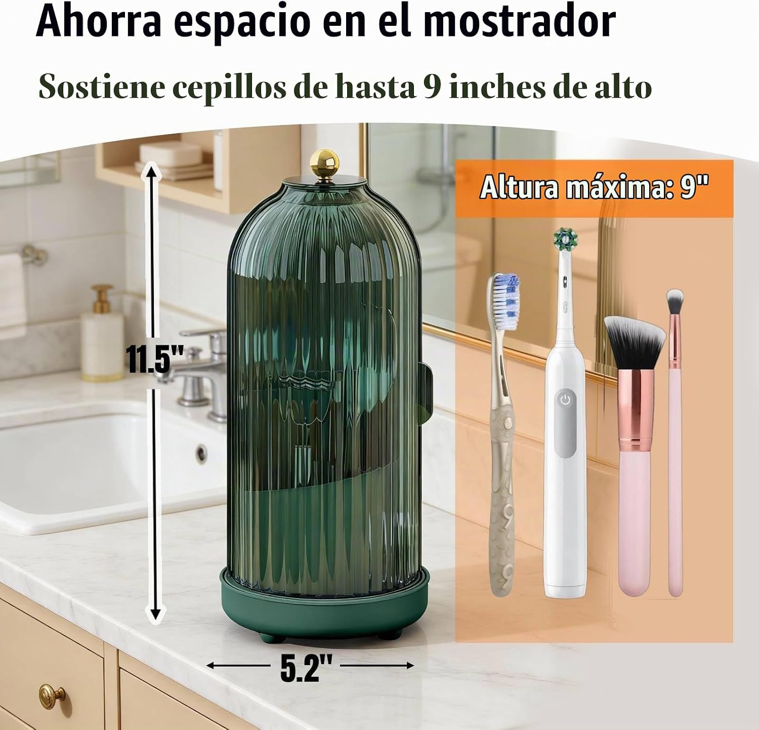 JEESA Portautensilios con Tapa, Organizador de Cubiertos Giratorio...