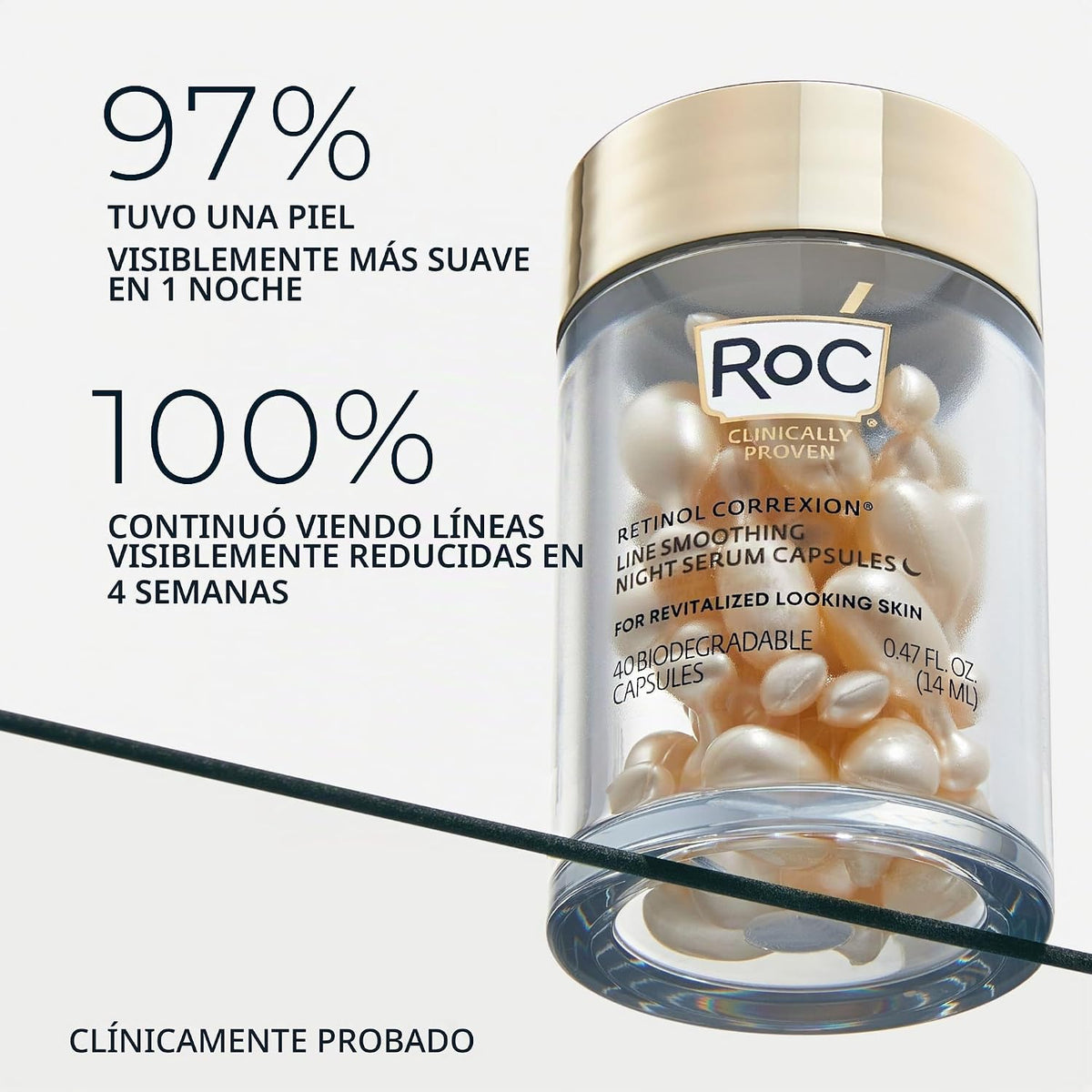 RoC Retinol Correxion Cápsulas de suero nocturno antienvejecimiento...
