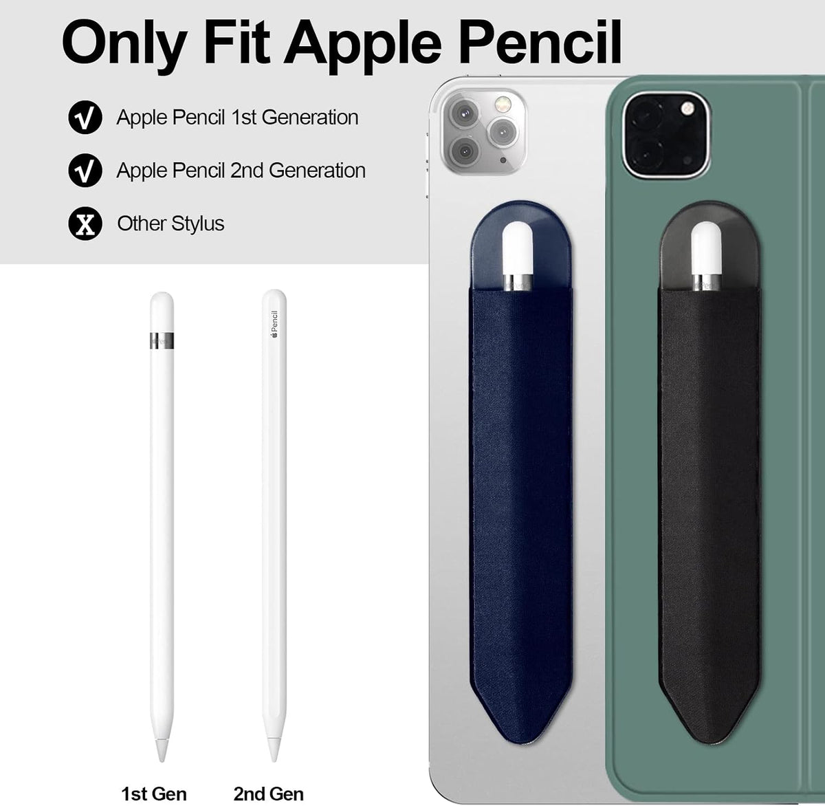 XLDLQU Soporte para lápices Apple, paquete de 6 fundas elásticas du...