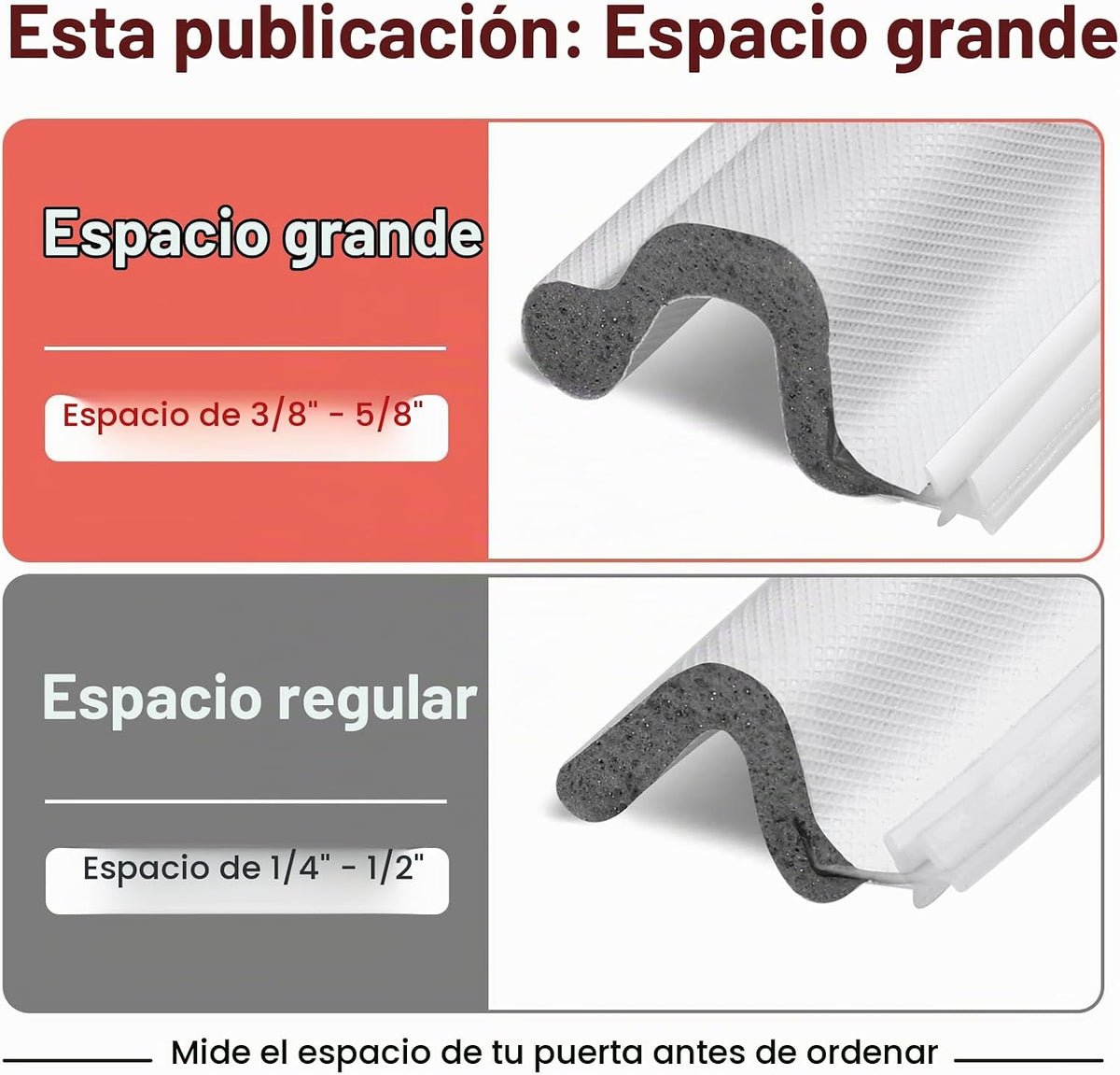 Litaibai Burletes de Gran Tamaño para Puertas para Espacios Más Gra...
