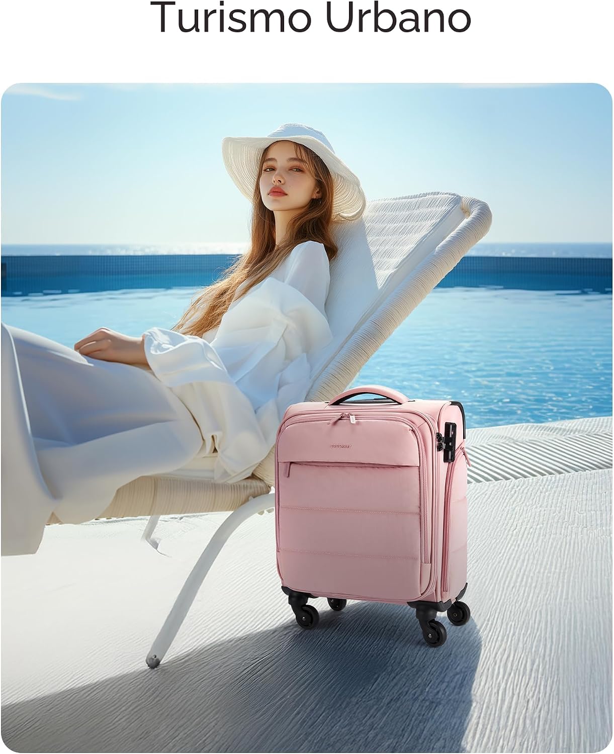 BAGSMART Equipaje de mano para debajo del asiento aprobado por aero...