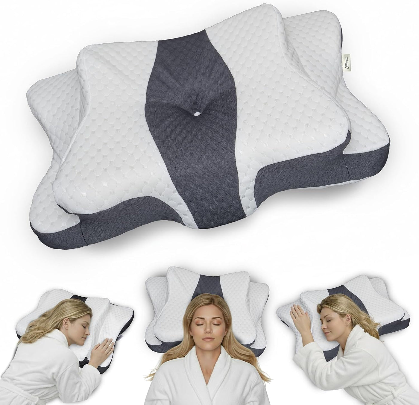 piluxx Almohada cervical ergonómica para dormir \u2013 Almohada cer...