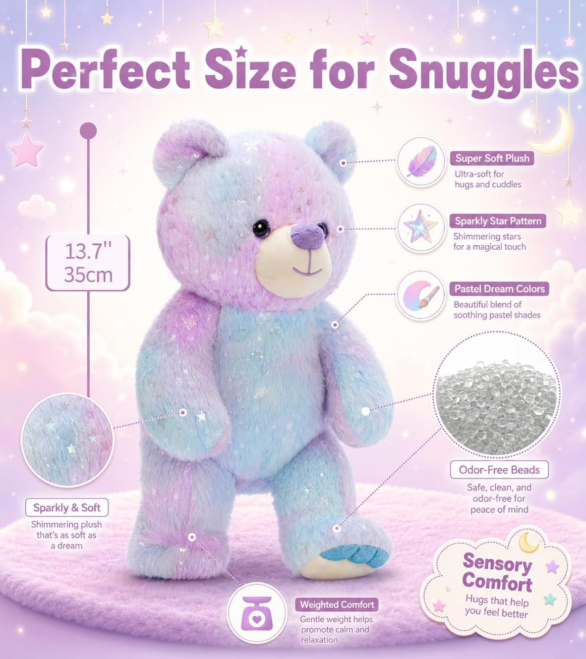 Tezituor Oso de peluche de peluche,Juguetes de peluche de oso arco...