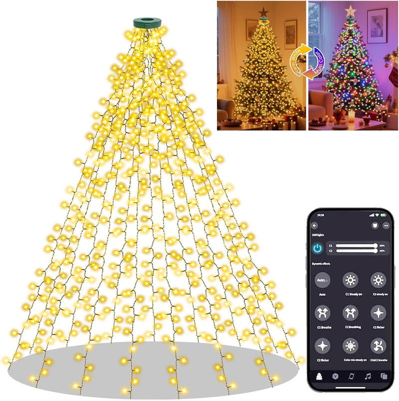 Janplay Luces inteligentes para árbol de Navidad, control por APP,...