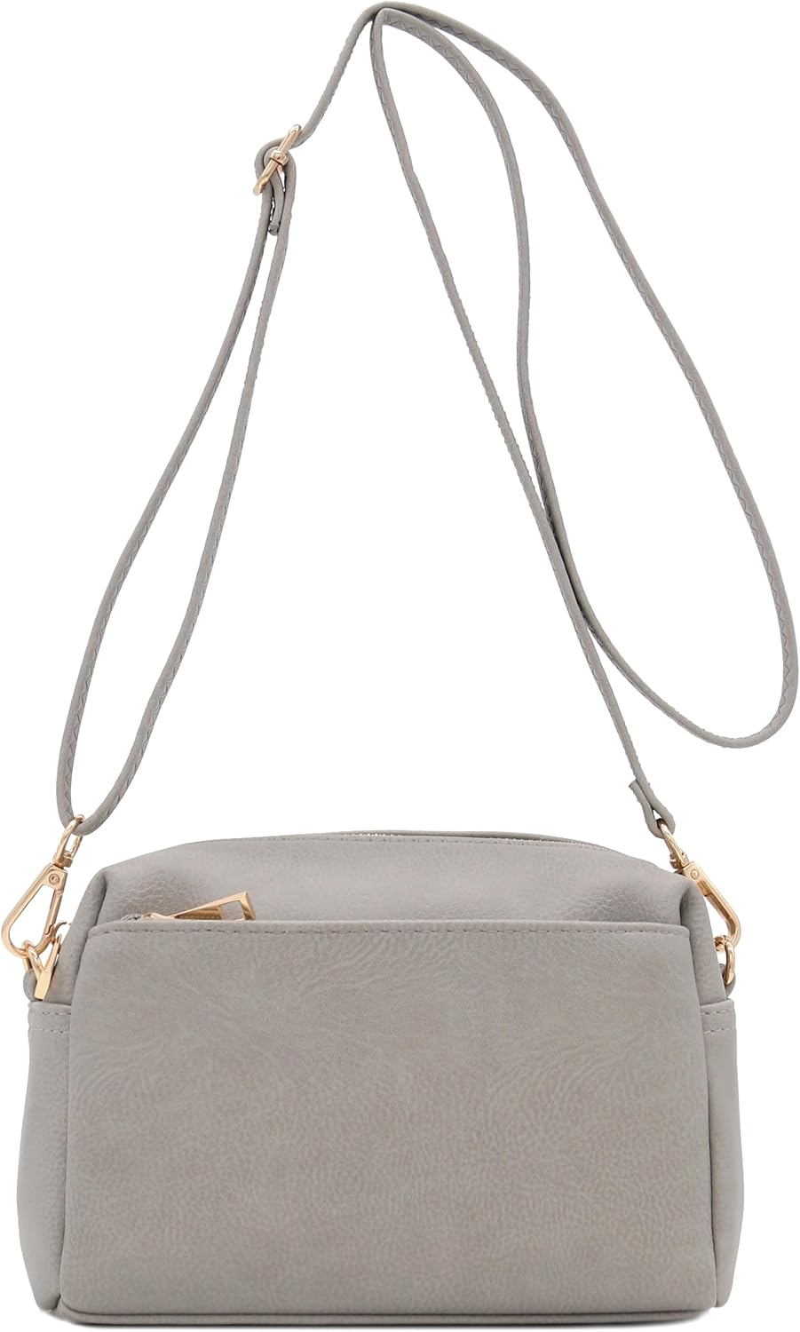 FashionPuzzle Bolso bandolera pequeño con triple cremallera