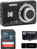 Kodak PIXPRO FZ55 cámara digital negra de 16 MP con zoom óptico 5X,...
