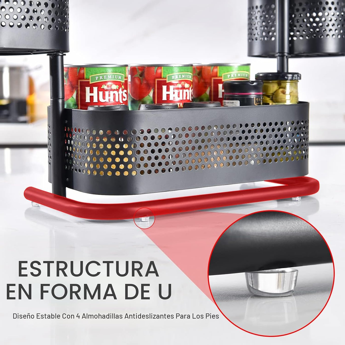 KINGRACK - Organizador de metal para mostrador de baño, estante gir...