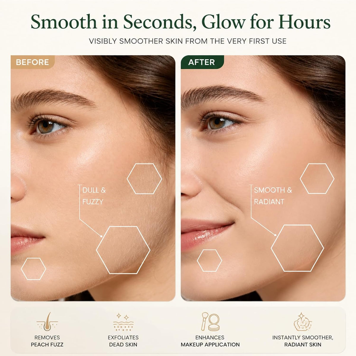 Wiocv Sonic Dermaplane Razor para las mujeres cara facial eléctrico...