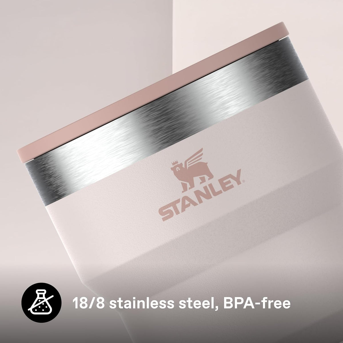 STANLEY 1913 Stay-Hot Taza Apilable 0.29L - Cuarzo Rosa | Mantiene...