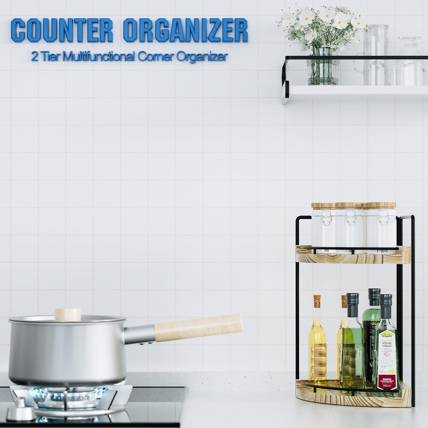 CeleVista Organizador esquinero para encimera de baño, almacenamien...