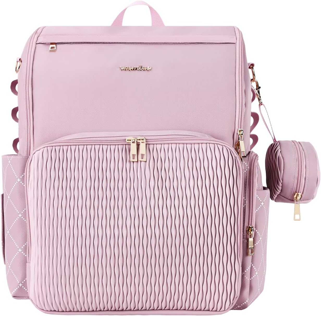 vosmles Elegante bolsa de pañales para bebé, bolsa de bebé con camb...