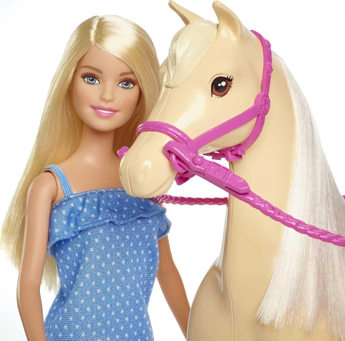Barbie Playet con muñeca rubia de moda en traje de montar | Caballo...