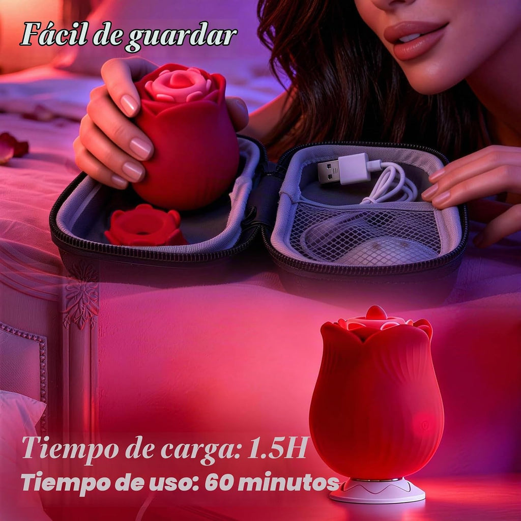 TUATIMAR Vibradores de juguete rosa para mujer, 10 modos de succión...