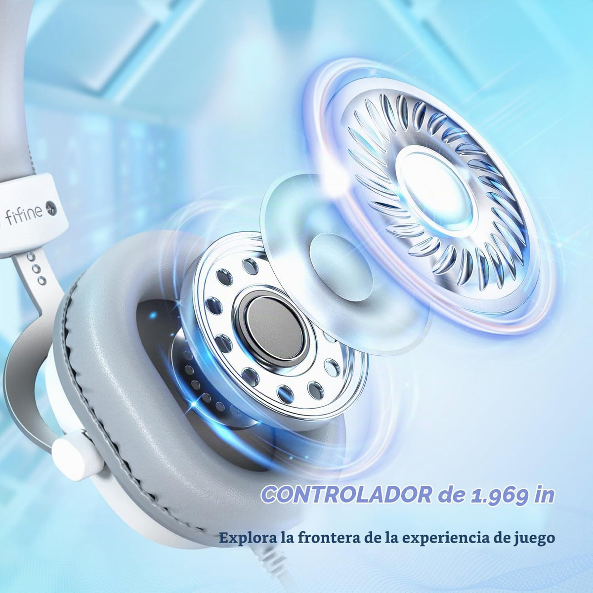 FIFINE Auriculares USB para juegos de PC con conector de audio de 3...