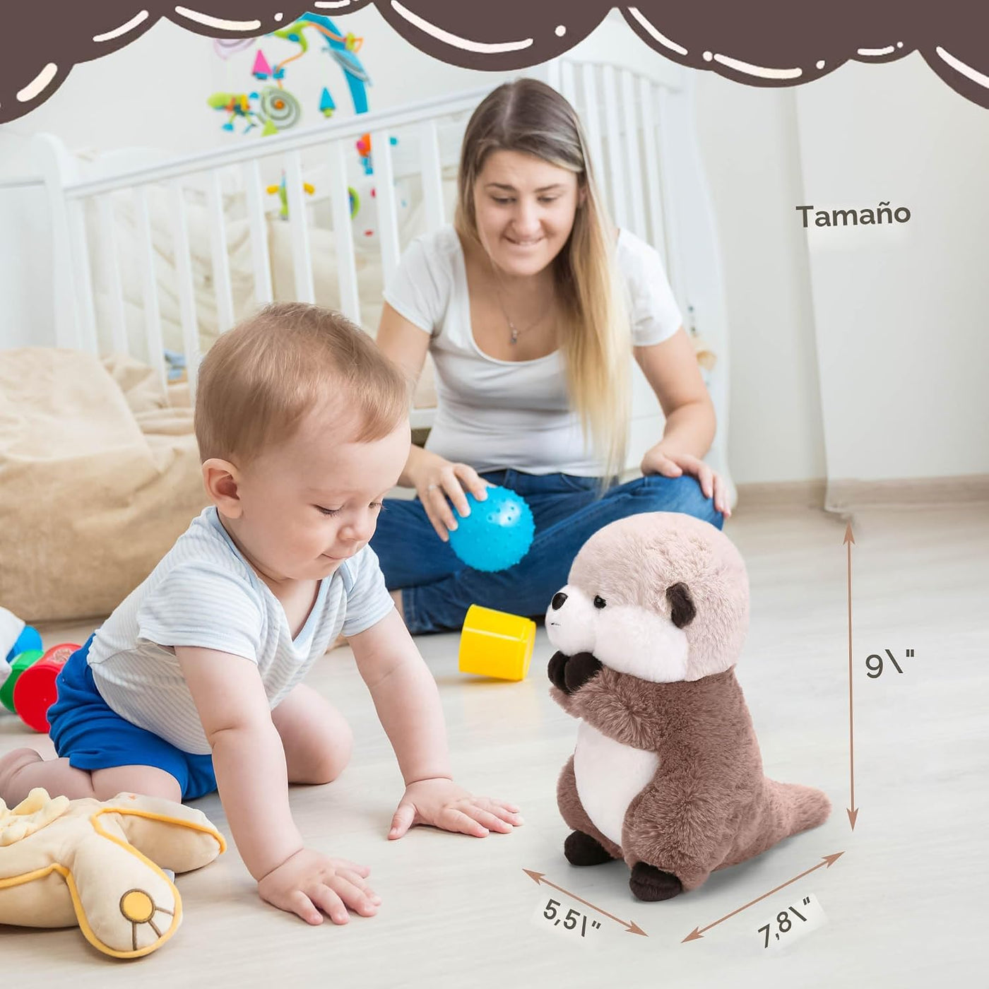 Riuhot Lindo Juguete de Peluche Suave de Nutria Juguete de Peluche...