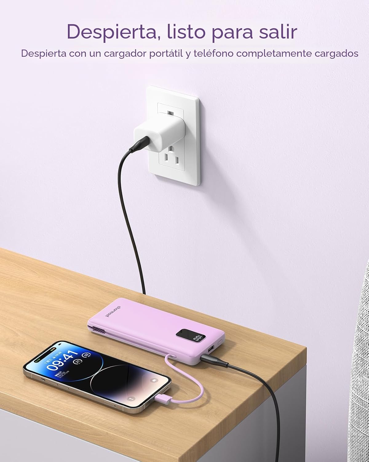 charmast Banco portátil del poder del cargador construido en los ca...