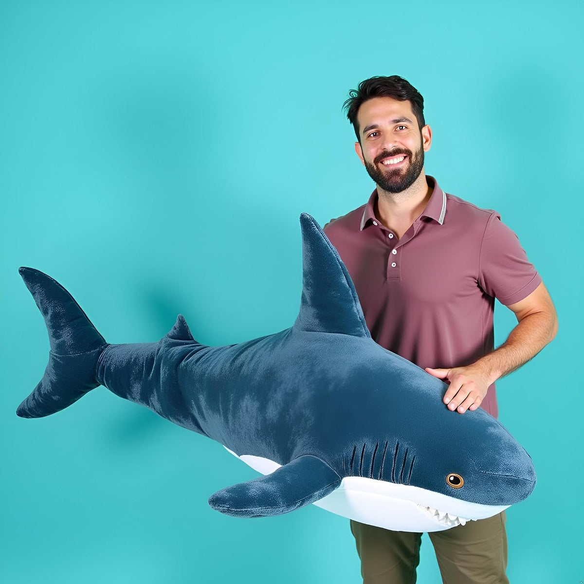 Ryttir Animales de Peluche de Tiburón Gigante XXXL de 47.2 Pulgadas...