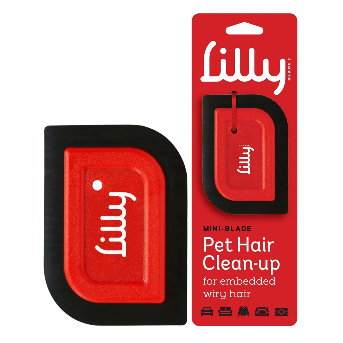 Lilly Brush Mini detallador de pelo de mascotas | Removedor de pelo...