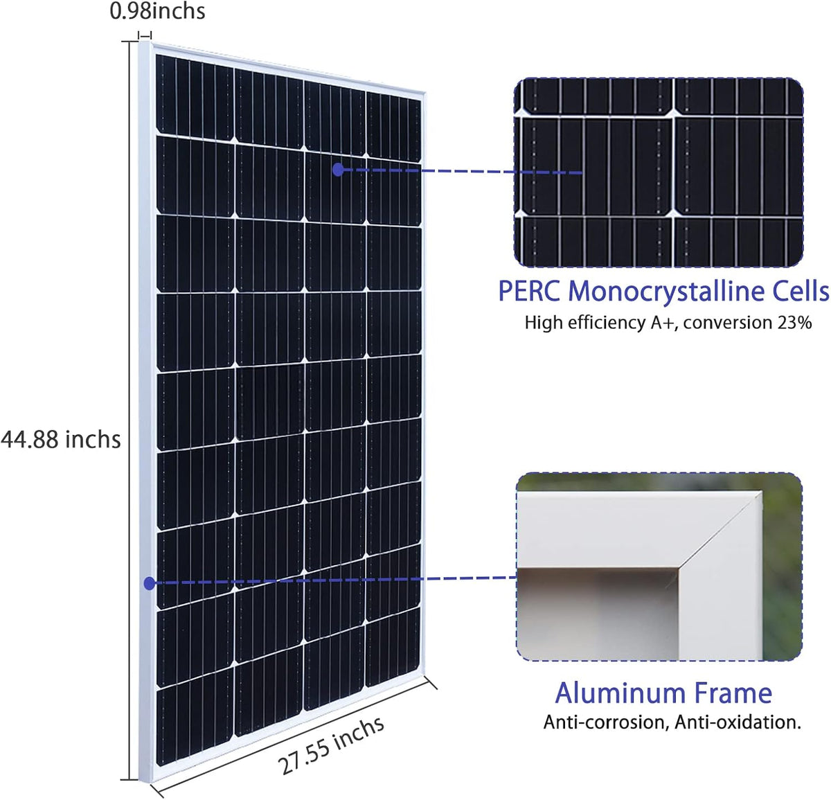 WUZECK Kit de panel solar de 1200 vatios y 24 voltios, módulo monoc...