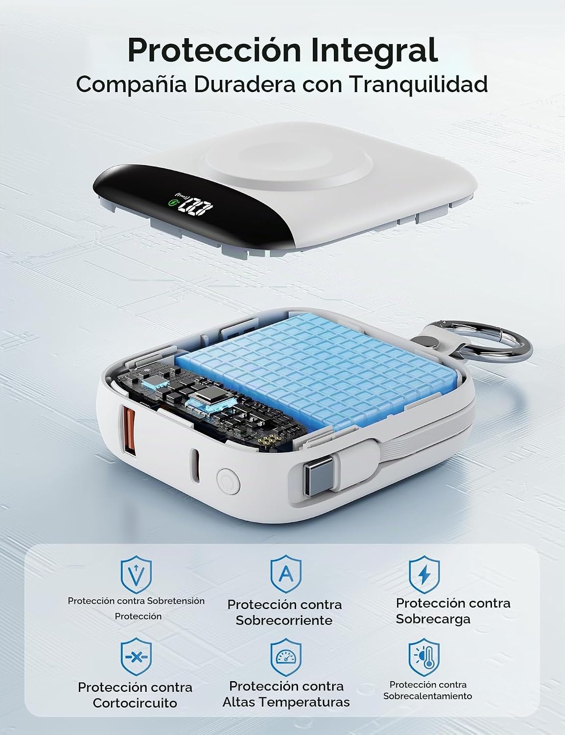 BLJIB Cargador portátil 10000mAh 22.5W Banco de energía incorporado...