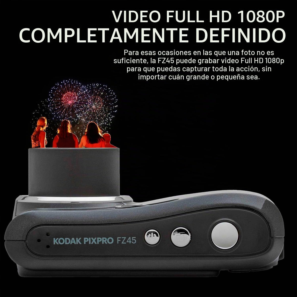 Kodak PIXPRO FZ45 Cámara digital (negro) Paquete | Tarjeta de memor...