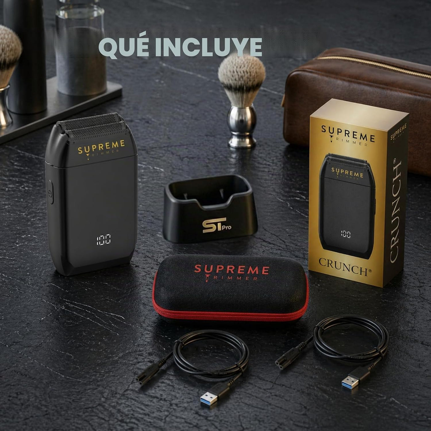 Supreme Trimmer Crunch - Afeitadora de doble hoja impermeable para...