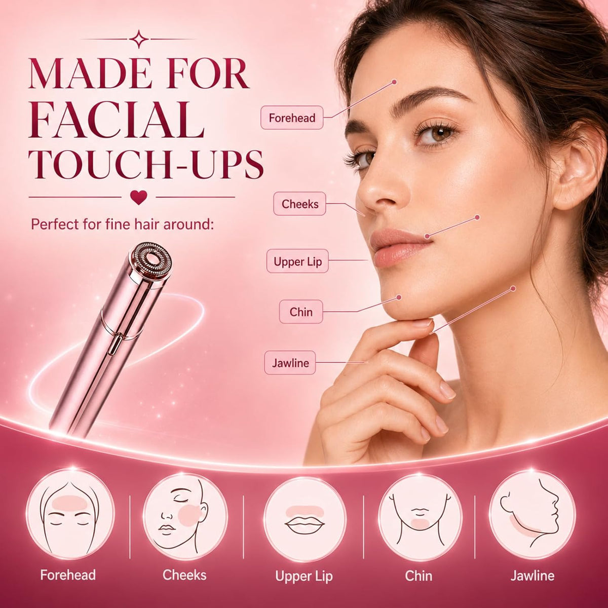 Depilación facial impecable para mujeres, dispositivo, removedor de...