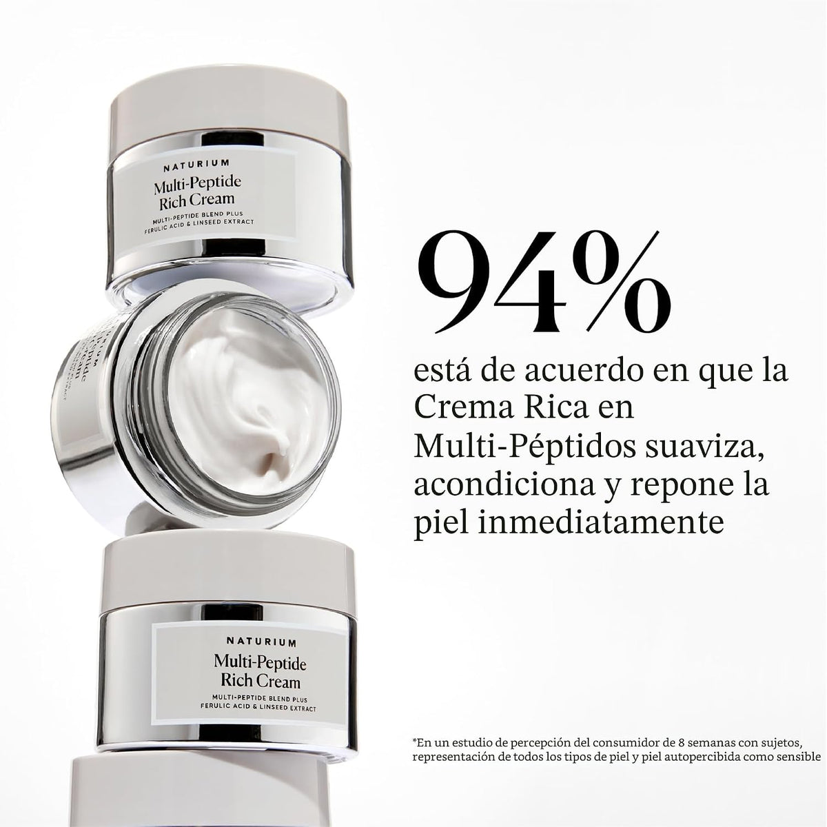 Naturium Crema rica en péptidos múltiples, crema facial nutritiva,...