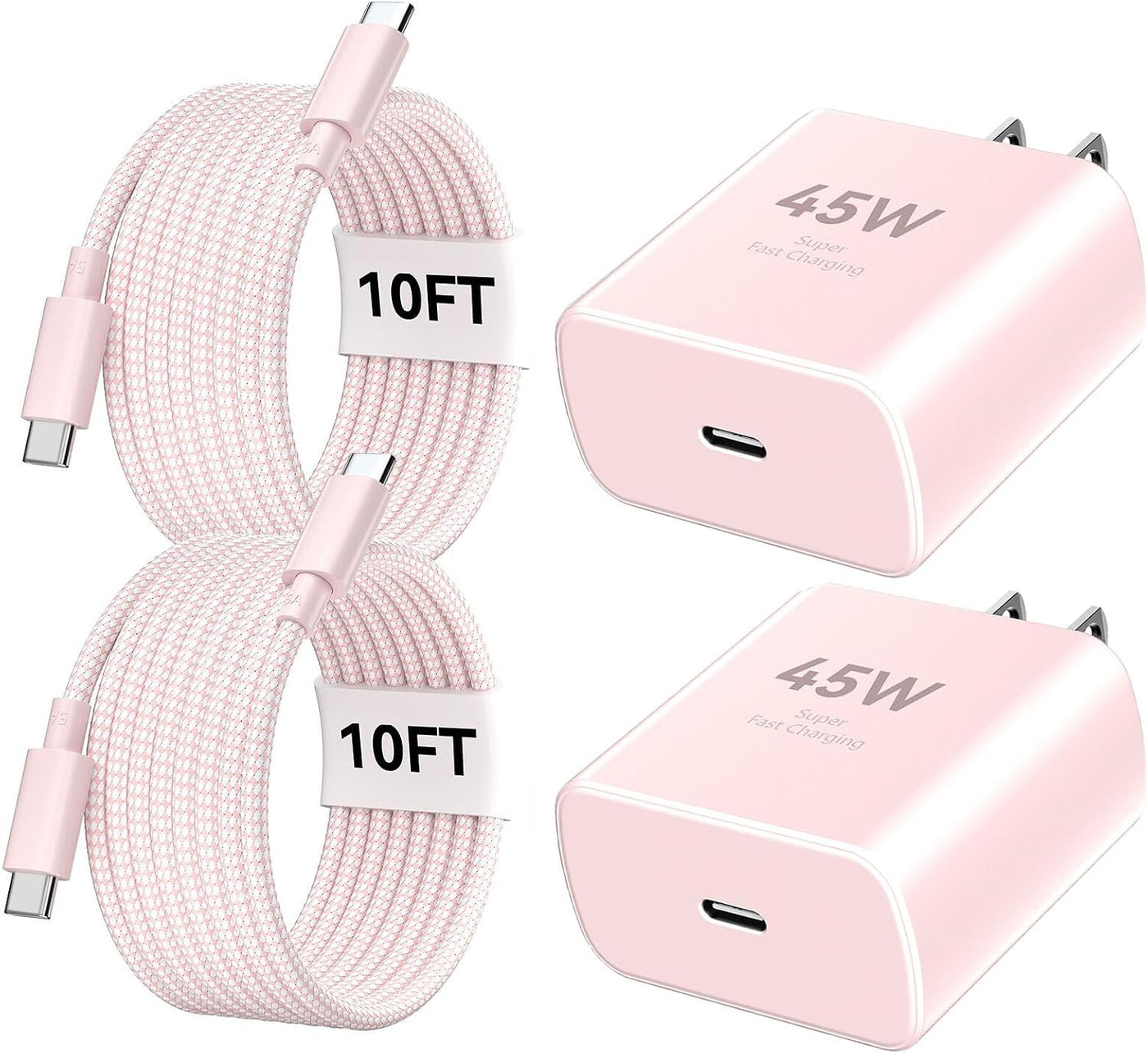 Cargador para iPhone 17, 16, 15 Pro Max, carga rápida, cargador USB C de 45 W, cable de carga rápida de 3 metros