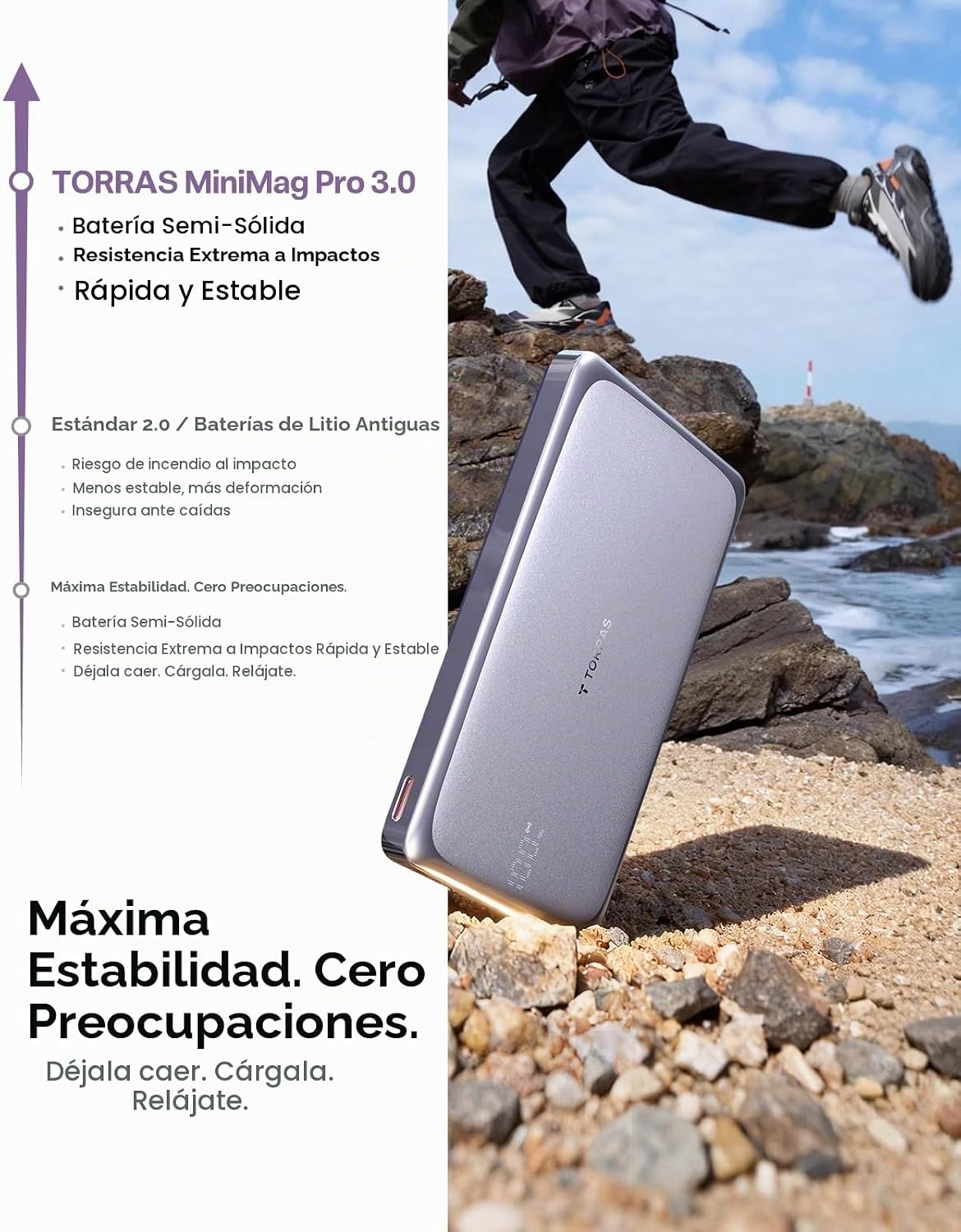TORRAS MiniMag Pro - Cargador portátil de batería, batería magnétic...