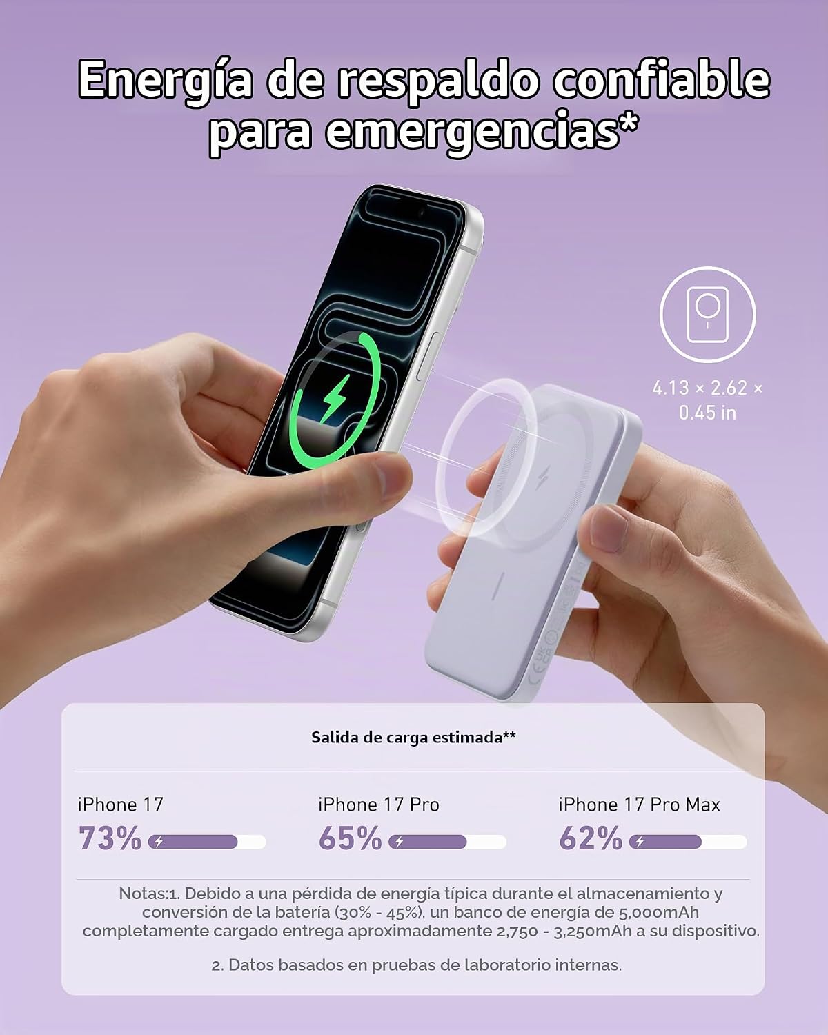 Anker 621 MagGo Power Bank, cargador portátil magnético de 5,000 mA...