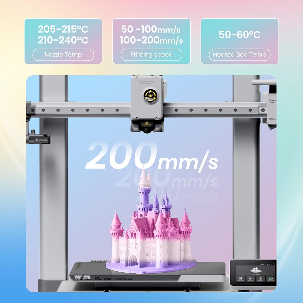 SUNLU Filamento para impresora 3D, filamento PLA arcoíris de 0.07 i...