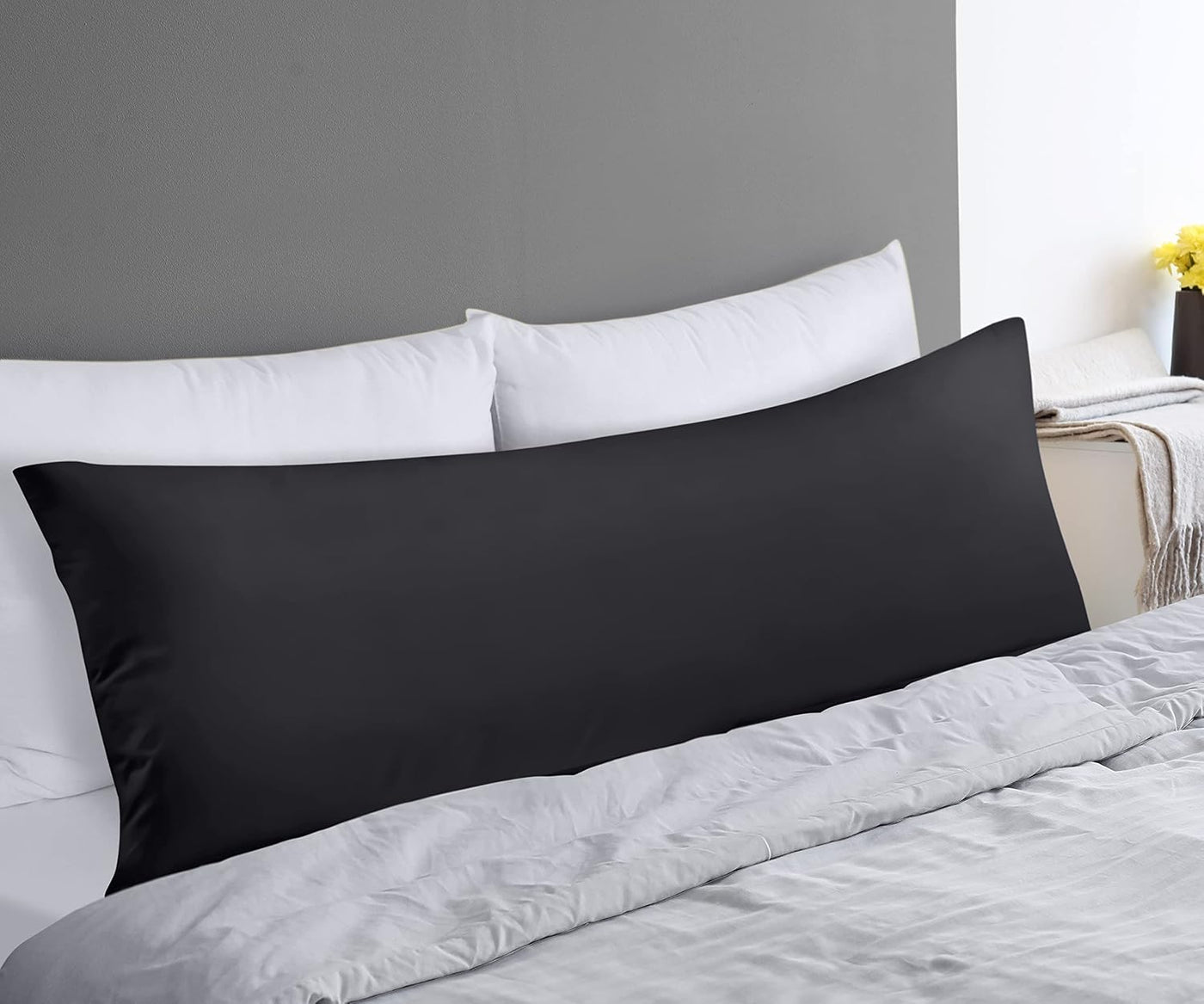Utopia Bedding Almohada de cuerpo completo para adultos (negro, 20...