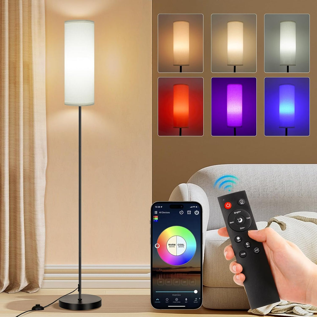 FRIDEKO HOME - Lámpara de pie, iluminación ambiental que cambia de...