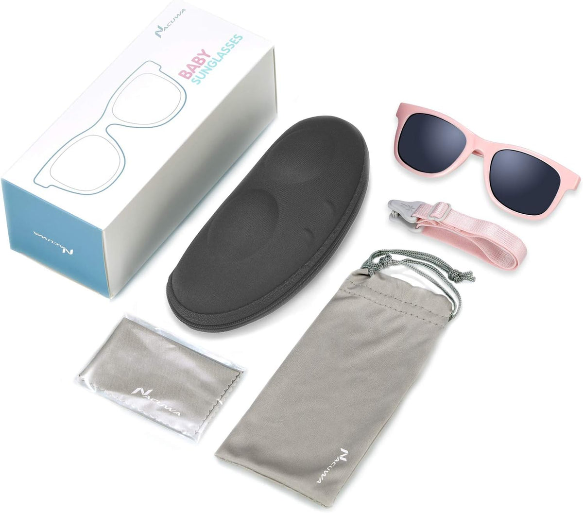 Nacuwa Gafas de sol para bebé, 100% a prueba de rayos UV, para bebé...