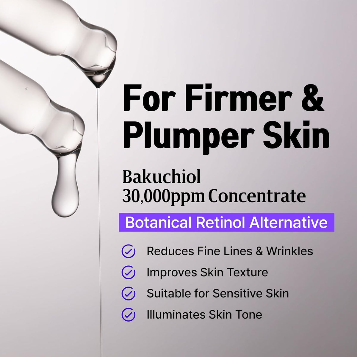 Concentrado de Bakuchiol Coreano para Mezclar DIY Suero 30,000 ppm...