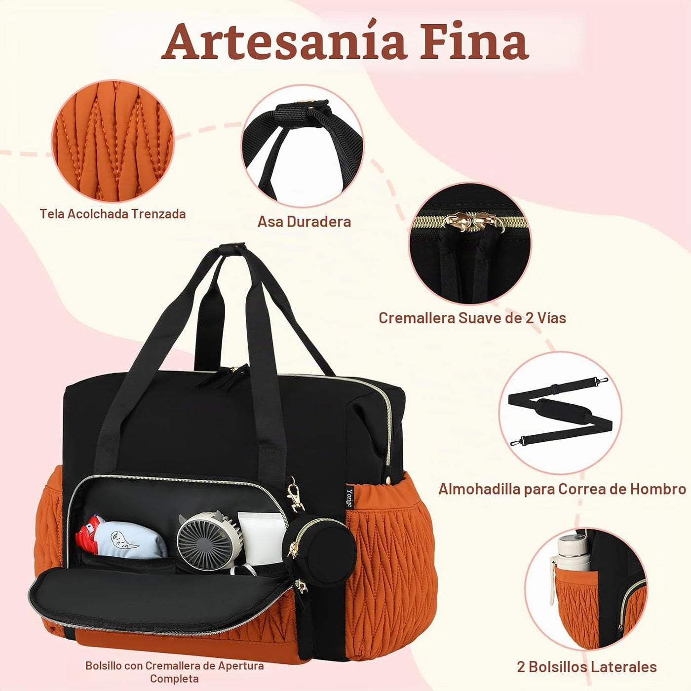 Bolsa de pañales para bebé, 6 unidades, bolsas de hospital grandes...